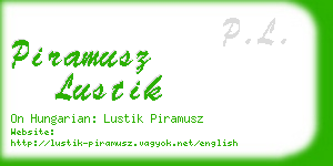 piramusz lustik business card